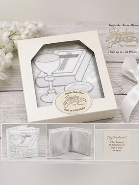 Tiny Treasures First Communion Keepsake Photo Album Holds 100 Photos